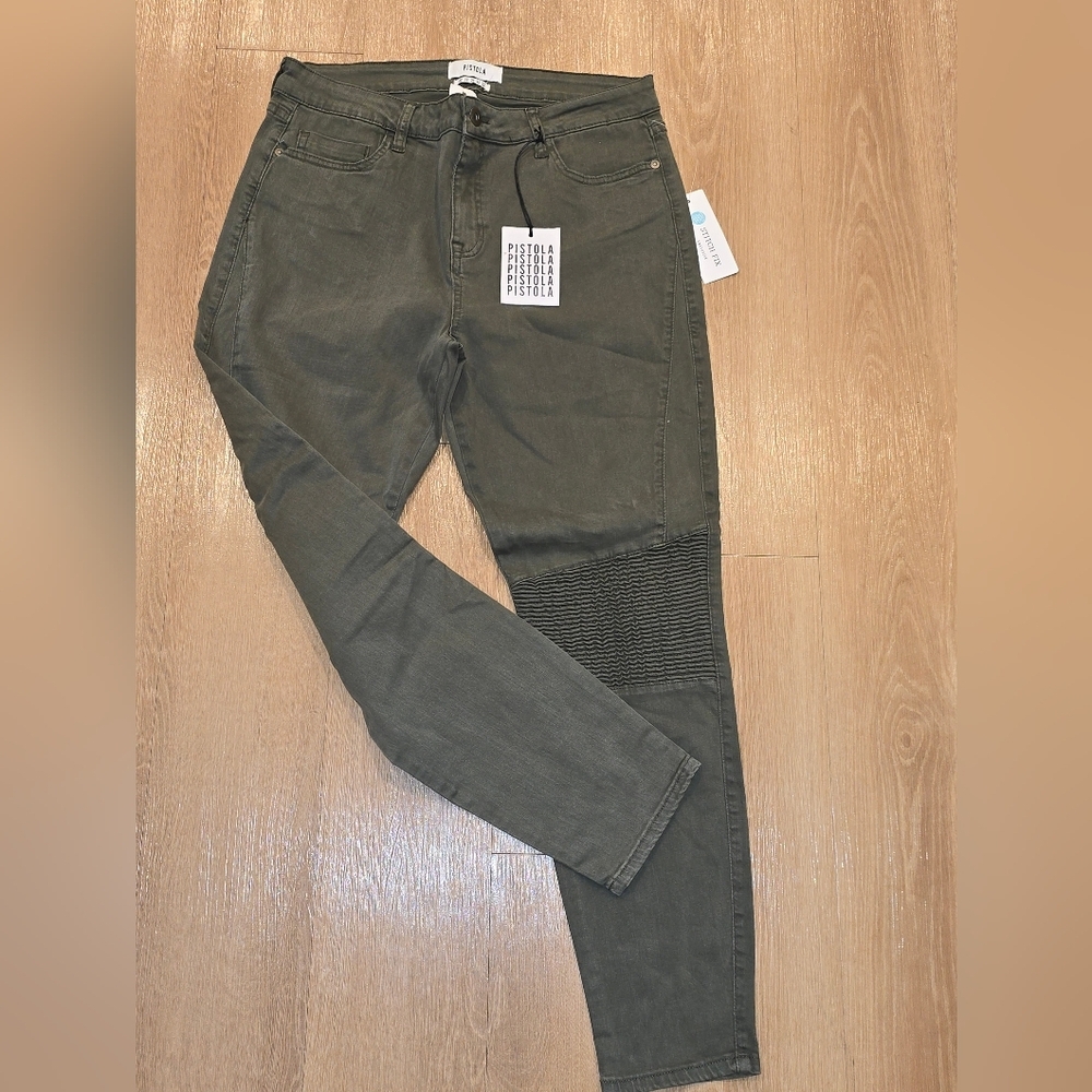 Pistola Olive Green Womens Pants, 32, New With Tags - Picture 3 of 6